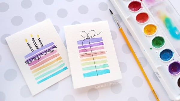 Easy DIY Birthday Cards Using Minimal Supplies #DIY #crafts #birthday